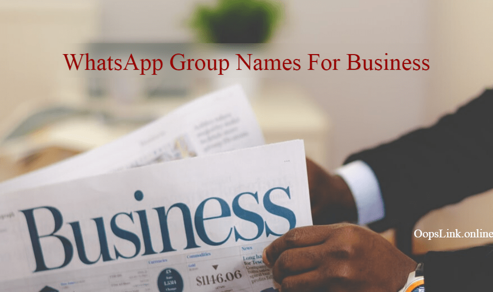 WhatsApp Group Names For Business